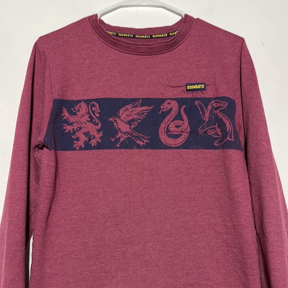 Harry Potter Maroon Long Sleeve Hogwarts All 4 Houses Sweater Size XL - Picture 2 of 8